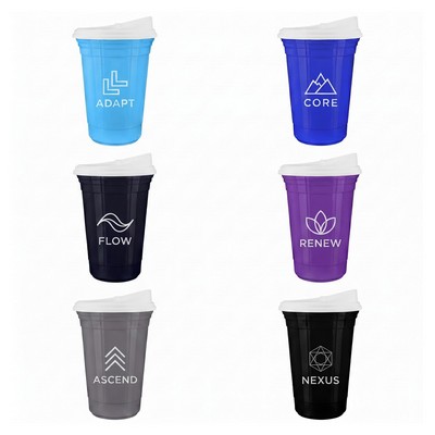 16 oz Durable Plastic Tumbler
