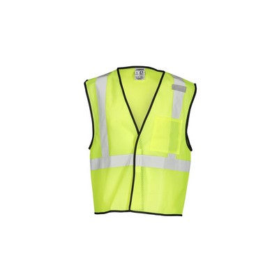 Kishigo® 1193 ANSI Class 2 Single Pocket Hook & Loop Mesh Vest, Economy