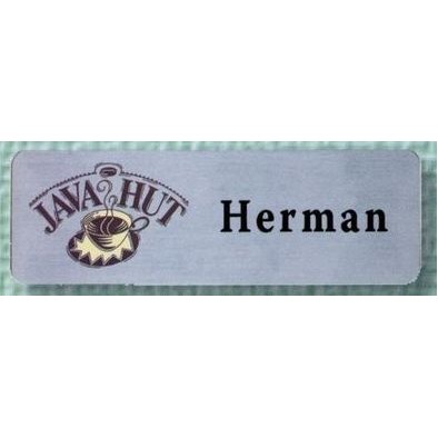 Screen Printed Silver or Gold Aluminum Metal Badge