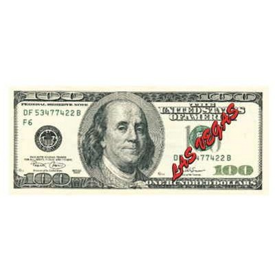 Las Vegas $100 Bill Promotional Magnet w/ Strip Magnet (4 Square Inch)