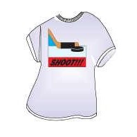 Hockey Puck & Stick T-Shirt Lapel Pin