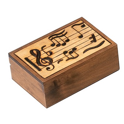 Music Score Wood Box (5 3/4"x4 7/8"x2 1/8")