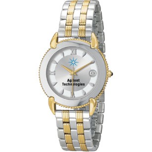 Women's Brass Case Watch with Gold Accent
