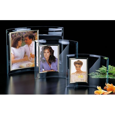 Vertical Curved Glass Picture Frame (4"x 6" Photo)