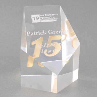 Acrylic Pentagon 4 Award (5"x 6"x 4-3/4")