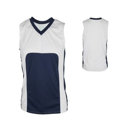 Adult Dazzle Cloth Sleeveless Multi Sport Jersey Shirt w/ Contrasting Panel