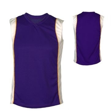 Women's Dazzle Polyester Multi Sport Jersey Shirt w/ Contrast Panel & Piping