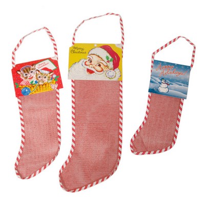Kitten Topper for Empty Red Mesh Stockings 15" to 18"