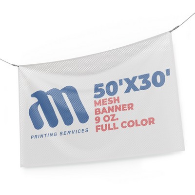 Mesh Banner 50'x30' 9 Oz. Full Color