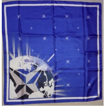 Silk Digital printed custom logo scarves 24 x 24"
