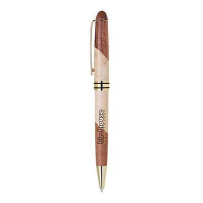 Wood Two Tone Ballpoint Pen