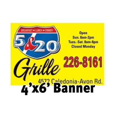 Mesh Vinyl Banner - 4'x6' w/grommets