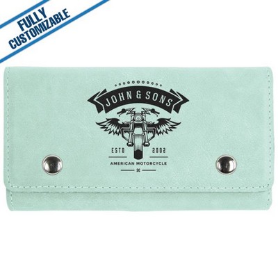 Teal Leatherette - Card & Dice Set