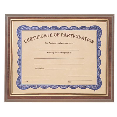 Cherry Finish Slide in Plaque w/Frame