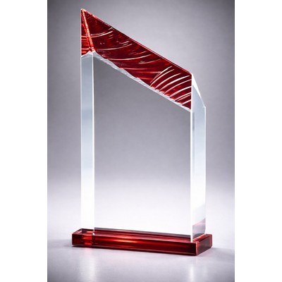 Glacier Tower Award, Red, 6"H