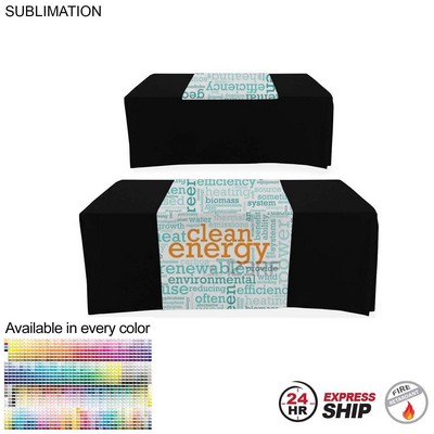 24 Hr Express Ship - Sublimated Table Runner, Covers Front and Top of the table (30"x60")
