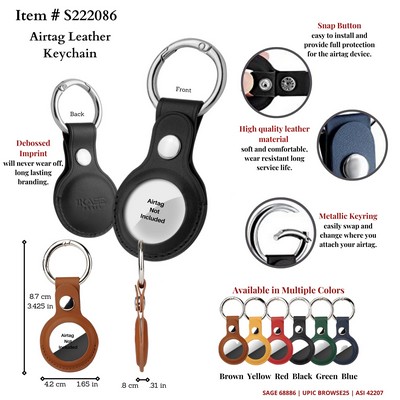 Leather Airtag Case