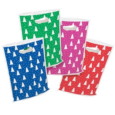Bold Christmas Trees Seasonal Predesigned Plastic Bag (7.5" x 9")