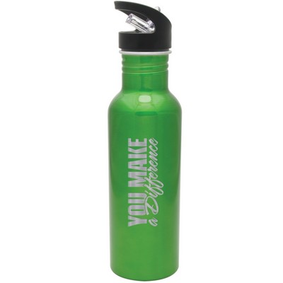 Laser Etched Bottle w/ Retractable Straw 27 Oz.