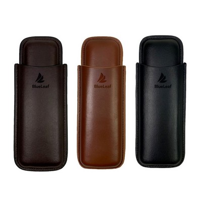 Leather Cigar Case with Cigar Cutter