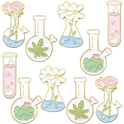 Custom Flower Shaped Cute Enamel Lapel Pins Brooch Pin Badge