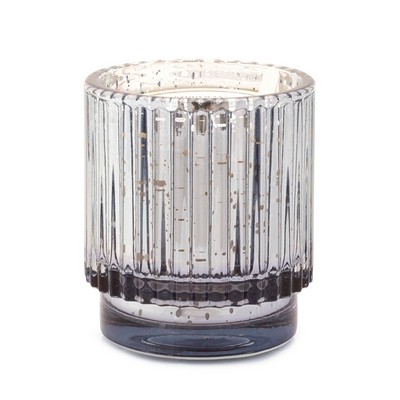 Cypress & Fir 4.5 Oz Silver Mercury Ribbed Glass