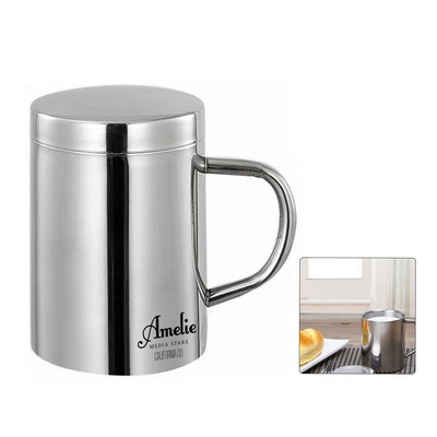 14oz Stainless Steel Coffee Mug with Lid & Handle