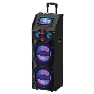 Supersonic 2 X 12" Bluetooth Pro-Speaker Karaoke & Built-In Tablet