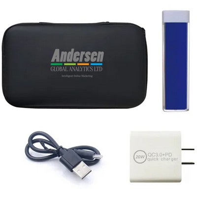 20w Wall Charger and Translucent Power Bank Set