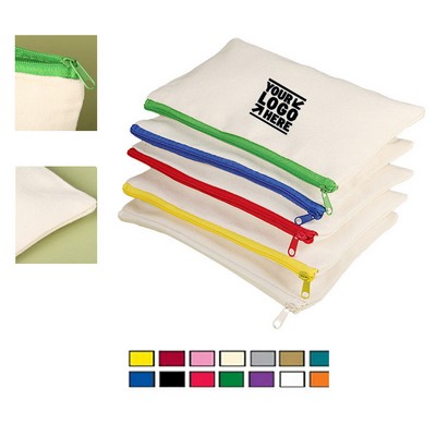 Customizable Zippered Canvas Pouches