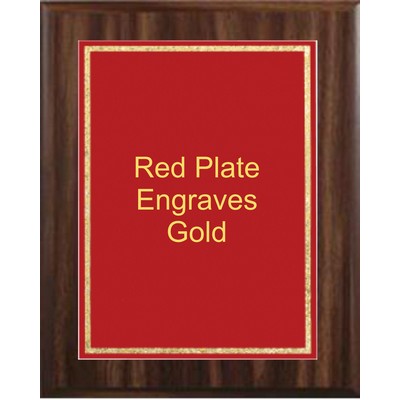Cherry Plaque 5" x 7" - Red/Gold 4" x 6" Florentine Frame Designer Plate