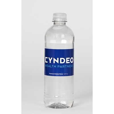 16.9 oz Natural Spring Custom Labeled Bottle Water