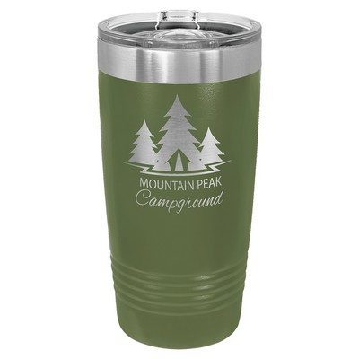Polar Camel 20 oz. Olive Green Ringneck Tumbler with Slider Lid