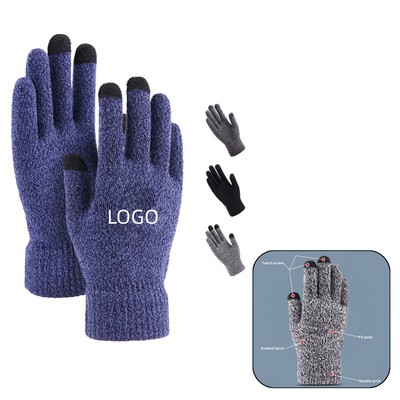 Adult Thermal Touchscreen Gloves 3-Finger Touch Design