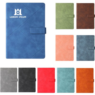A5 PU Leather Notebook with Lay-Flat Binding