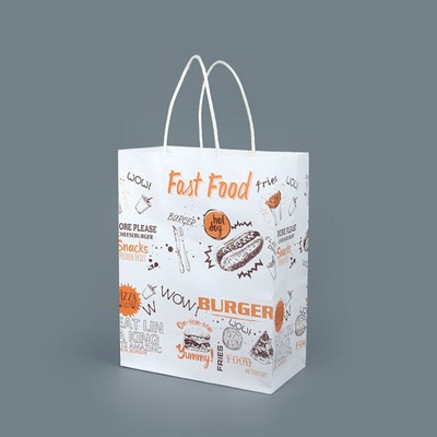 Recycled White Kraft Paper Bag