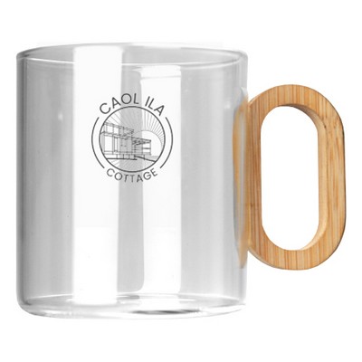 Bamboo Handle Glass Cup – Small