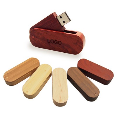 Wooden Swivel Flash Drive