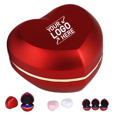 Heart-Shaped LED Lighted Ring Box