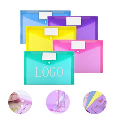 Premium PVC A4 Document Bag with Snap Closure