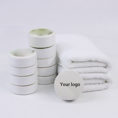 Compressed Cotton Towel 12" x 26" for Travel Use