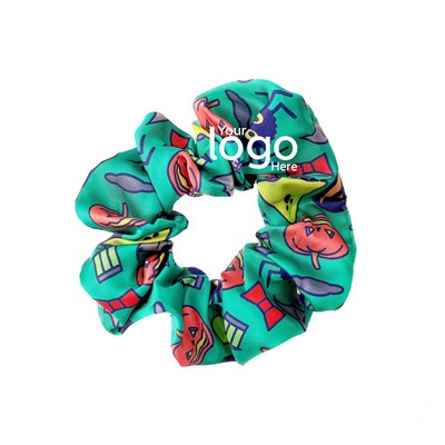 Polyester Printed Hair Scrunchie