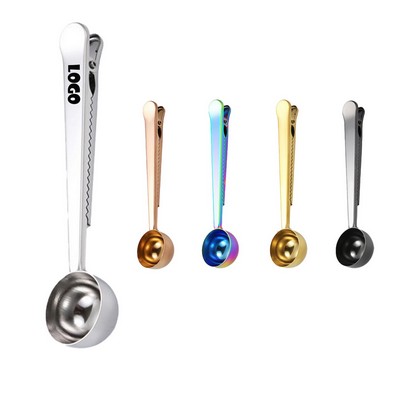 Multi-Purpose Stainless Steel Spoon and Bag Clamp