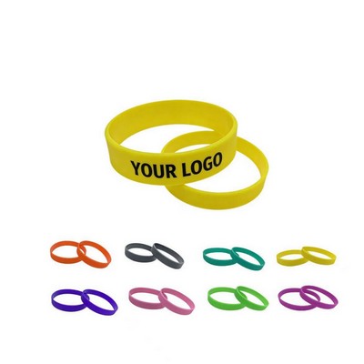 Silicone Wristband With Debossed Color Fill For Event And Promotion