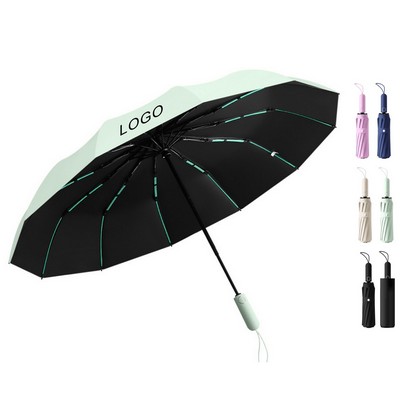 Automatic Folding Umbrella 96 Rib Windproof Frame