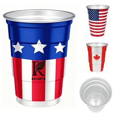 Full Color 16 oz Aluminum Stadium Party Cup