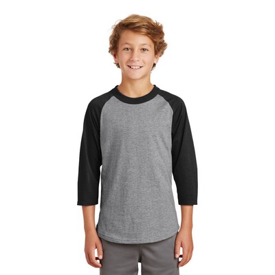 Sport-Tek® Youth Colorblock Raglan Jersey.