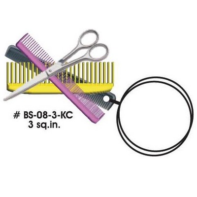 Beautician Combo Keychain w/Mirrored Back (12 Square Inch)