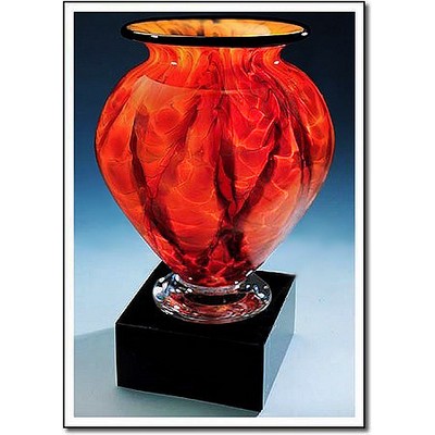 Diamond Blaze Cauldron Vase w/ Marble Base (4.5"x7.5")