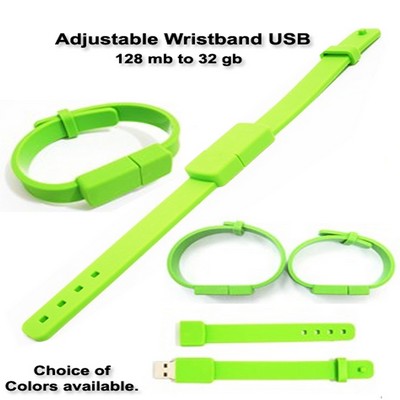 Adjustable Wristband Flash Drive - 2 GB Memory